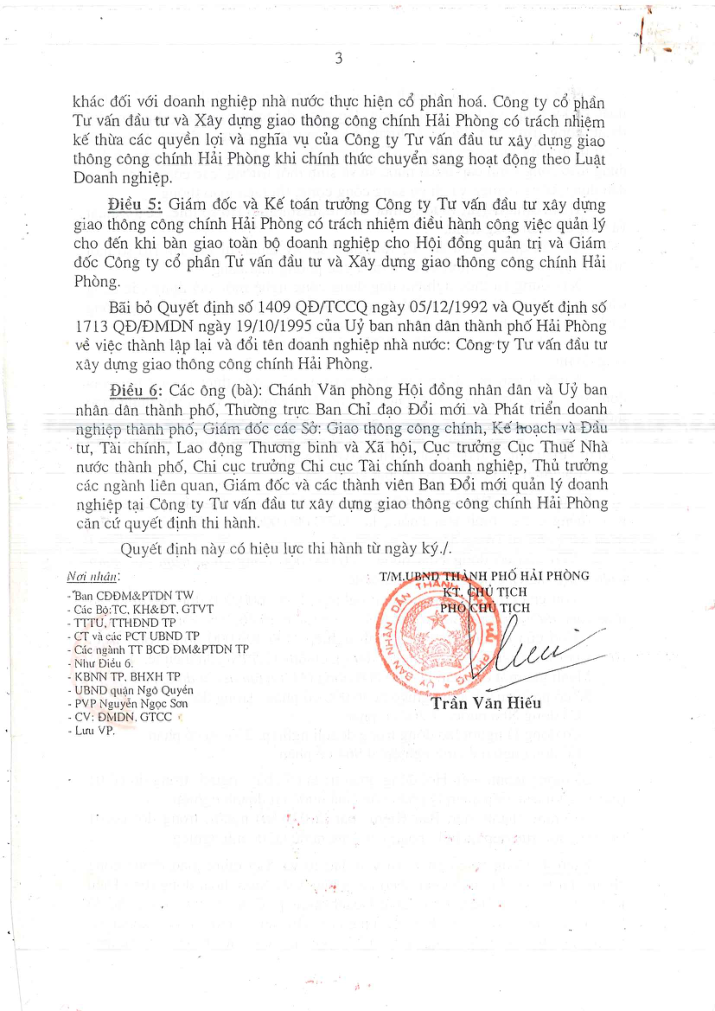 Quyết định chuyển đổi thành công ty cổ phần – trang 3